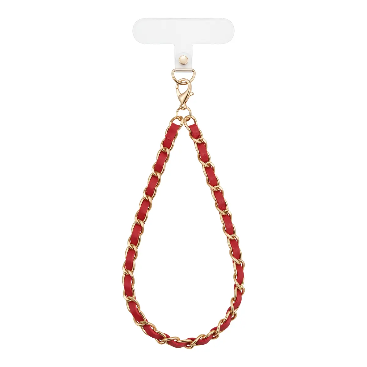 Red Leather Chain Phone Charm