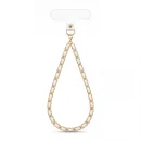 White Leather Chain Phone Charm