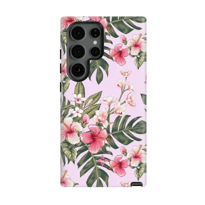 Pink Plumeria – Samsung Galaxy S24 Ultra Case