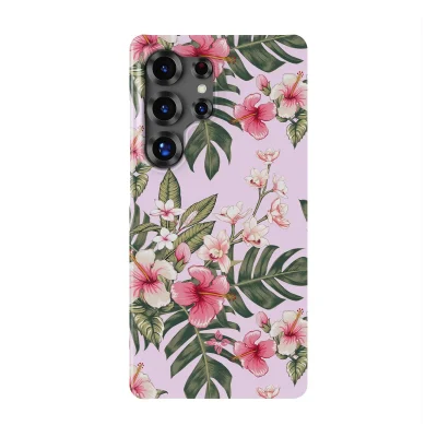 Pink Plumeria – Samsung Galaxy S25 Ultra Case
