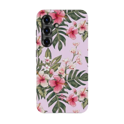 Pink Plumeria – Samsung Galaxy S25 Case
